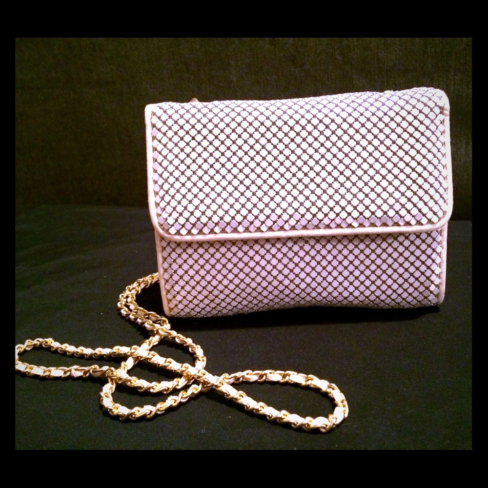 Whiting and Davis Pink Mesh Purse